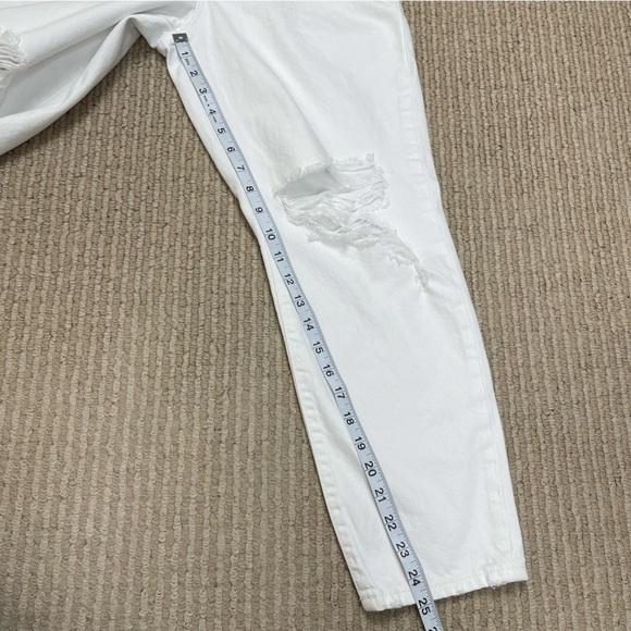 Good American Good ‘90s Duster Natural Fray In White035 Jeans Size 2/26 Women - Picture 15 of 16
